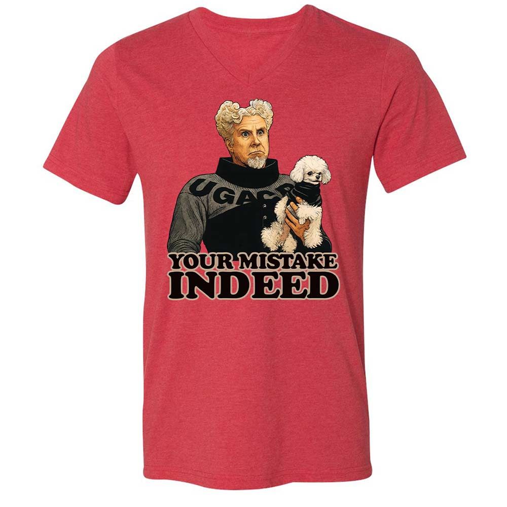 Unisex V-Neck T-Shirt - R2H6GNGE - Heather Red - 6