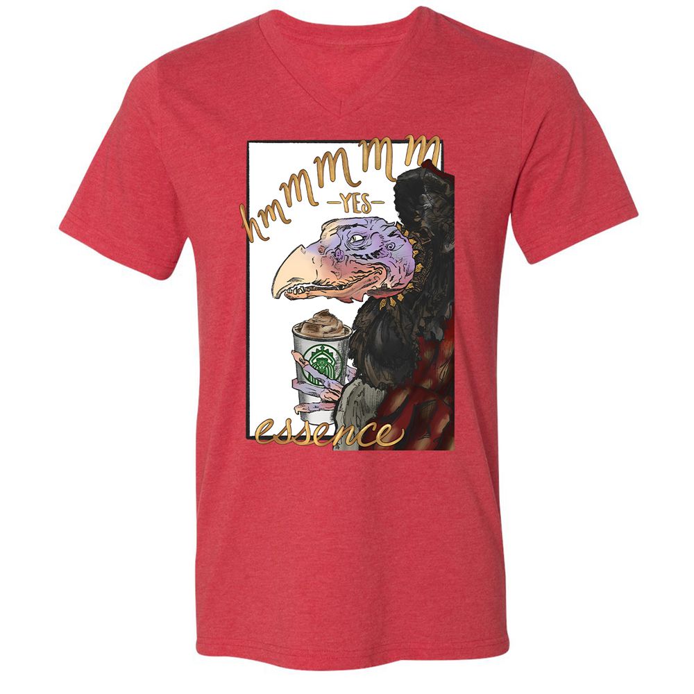 Unisex V-Neck T-Shirt - PFGXW8Z6 - Heather Red - 6