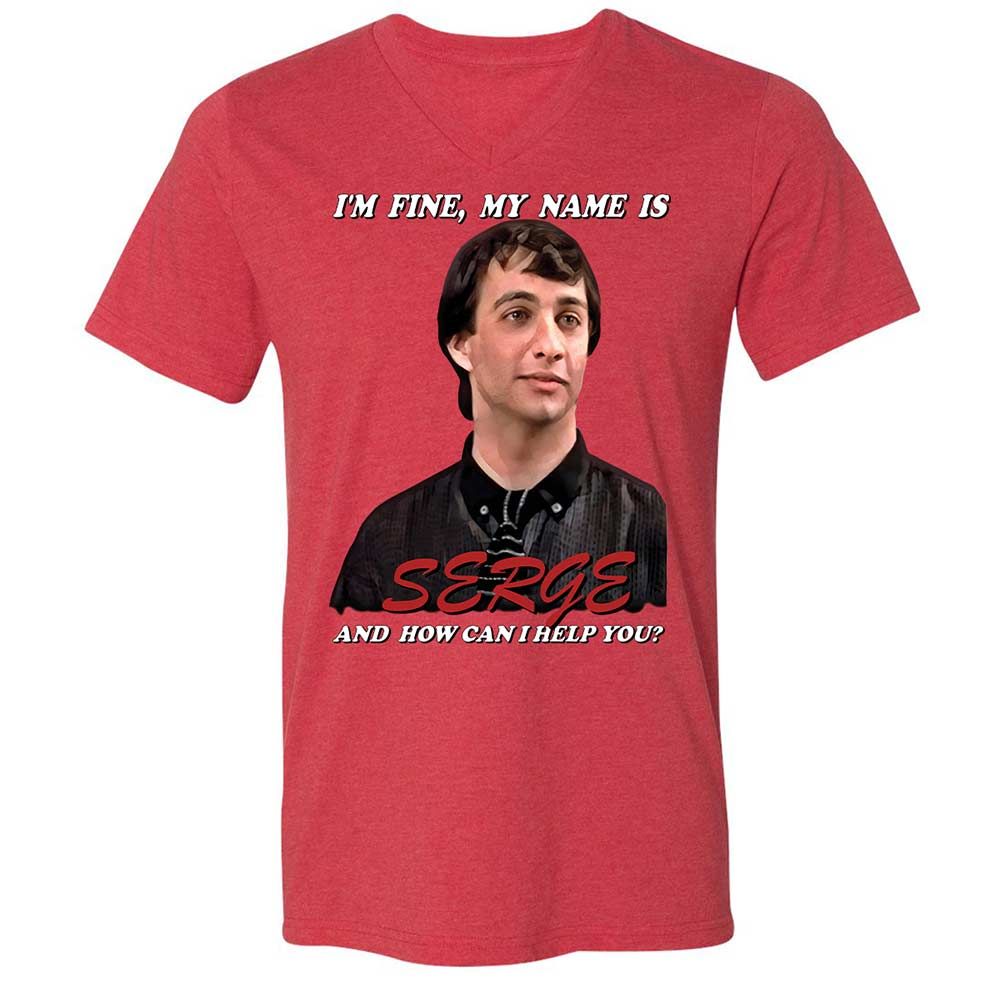 Unisex V-Neck T-Shirt - YHW5NX5S - Heather Red - 6