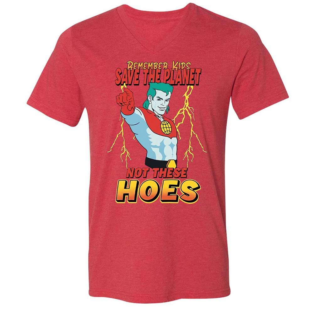 Unisex V-Neck T-Shirt - GNLAPTU5 - Heather Red - 6