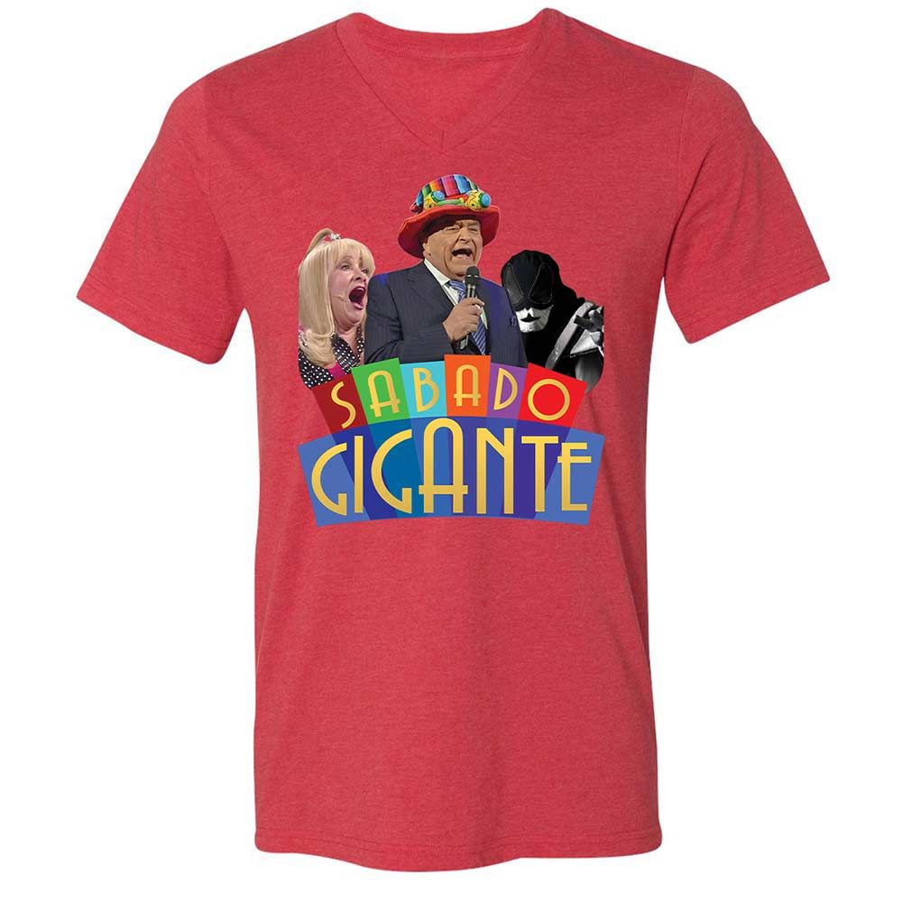 Unisex V-Neck T-Shirt - UCS1DPUX - Heather Red - 6
