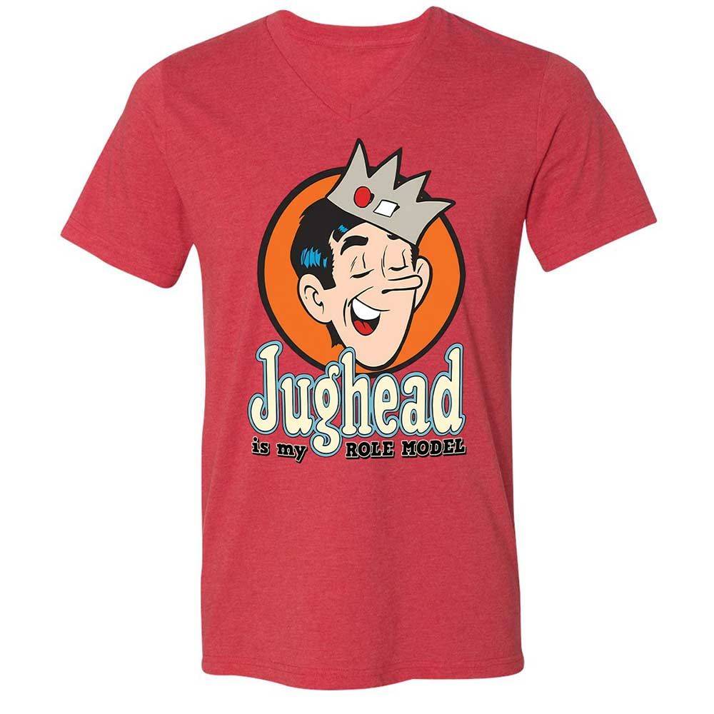 Unisex V-Neck T-Shirt - EJKURKUM - Heather Red - 6