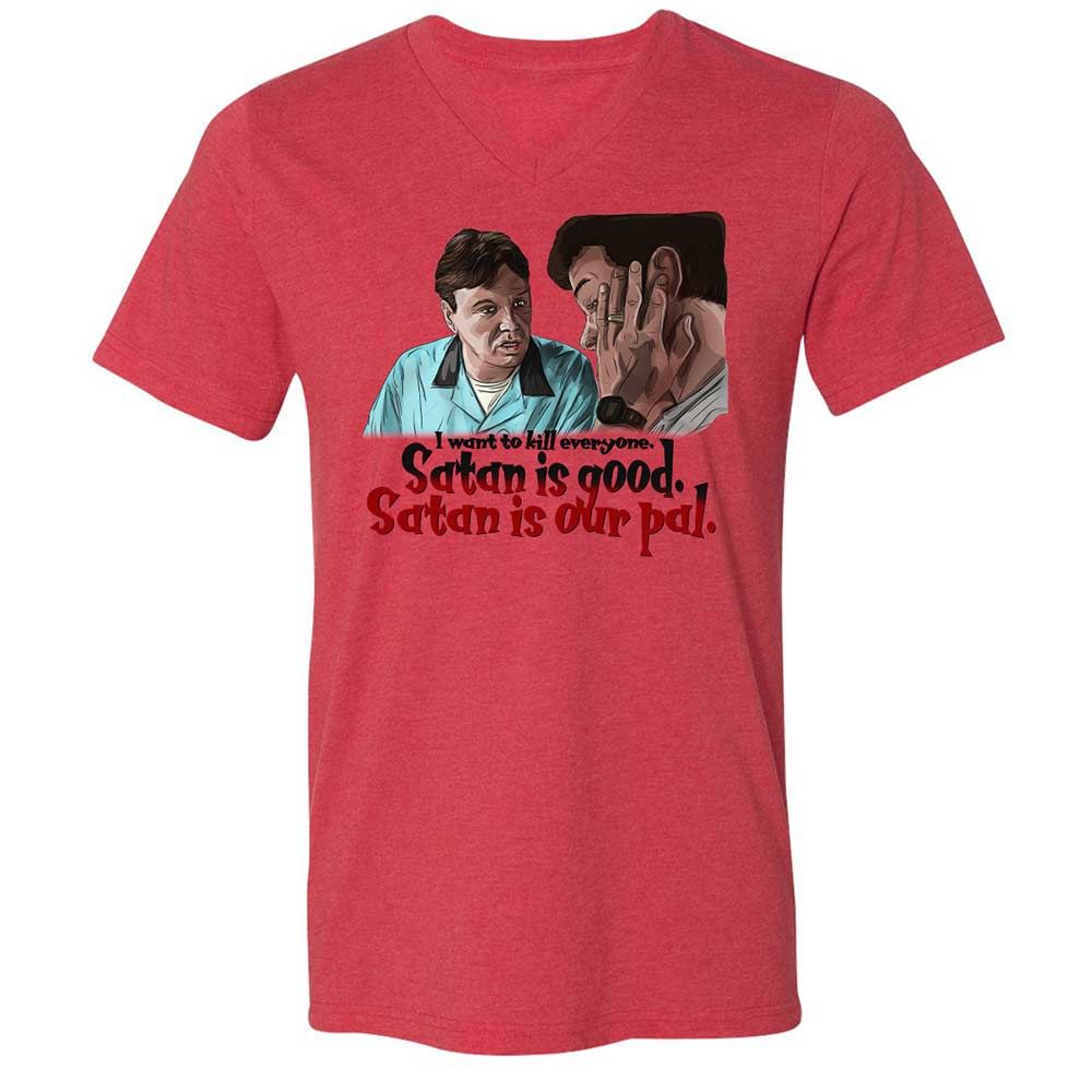 Unisex V-Neck T-Shirt - NB94S4HM - Heather Red - 6