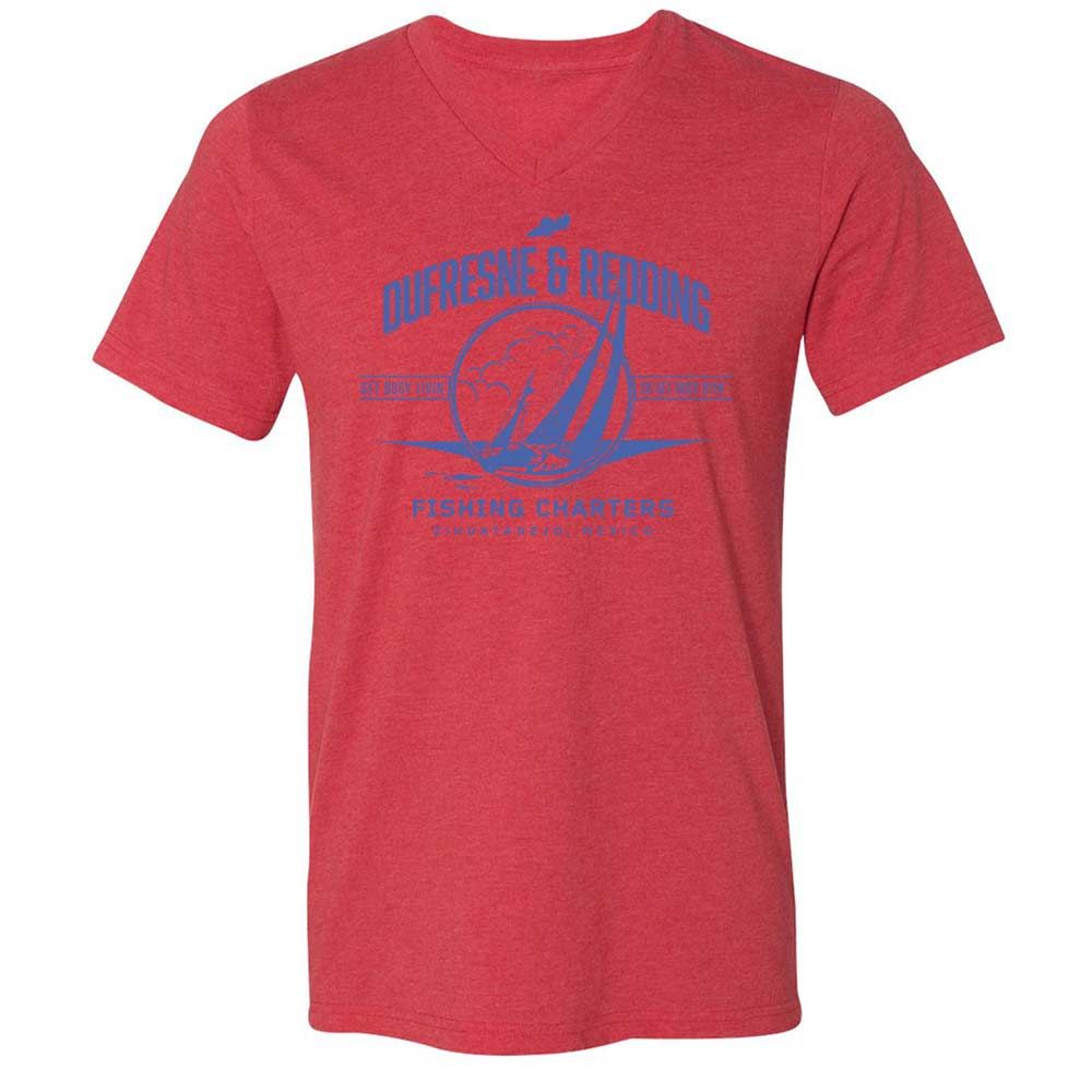 Unisex V-Neck T-Shirt - MYMCLMLQ - Heather Red - 6