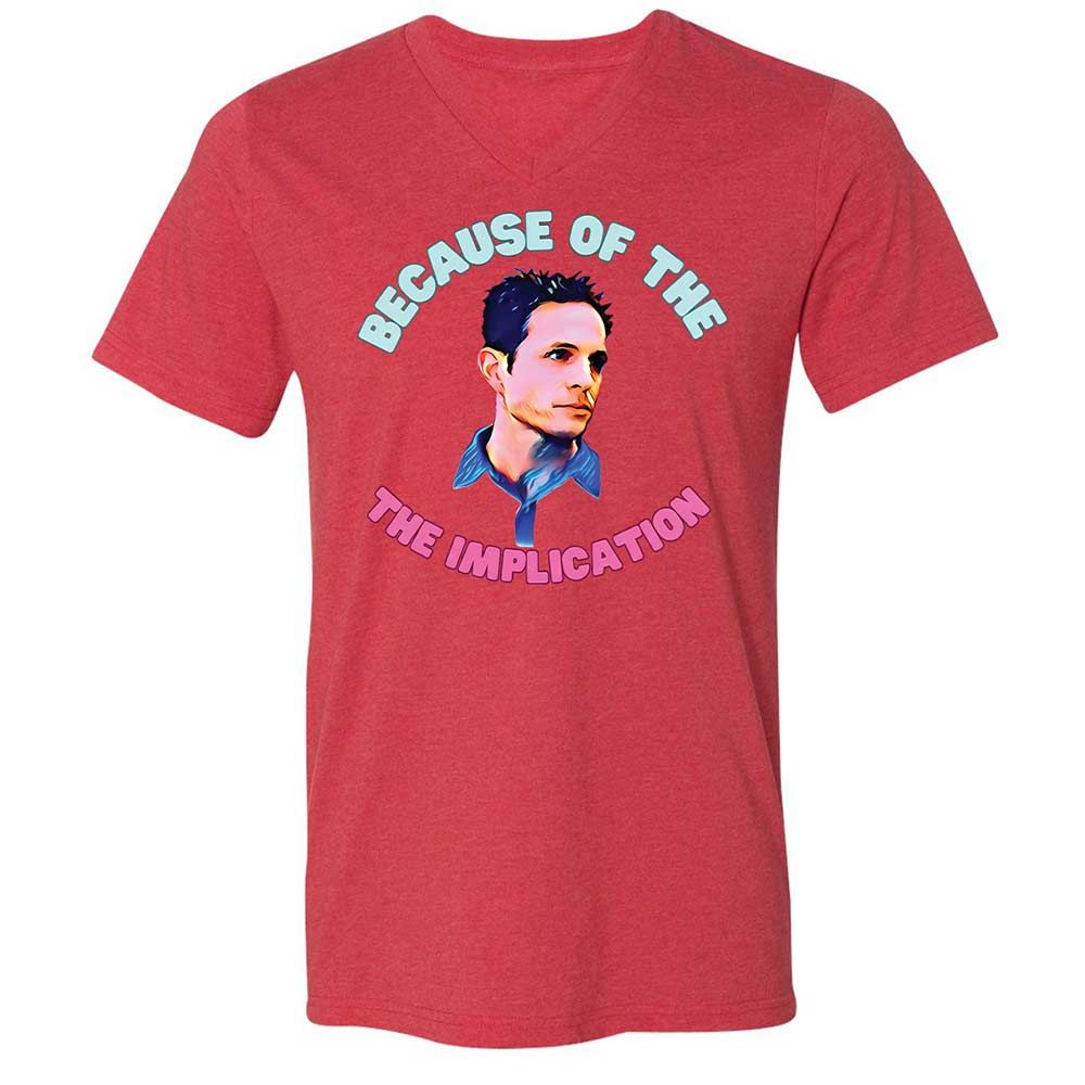 Unisex V-Neck T-Shirt - 27DFFAKC - Heather Red - 6