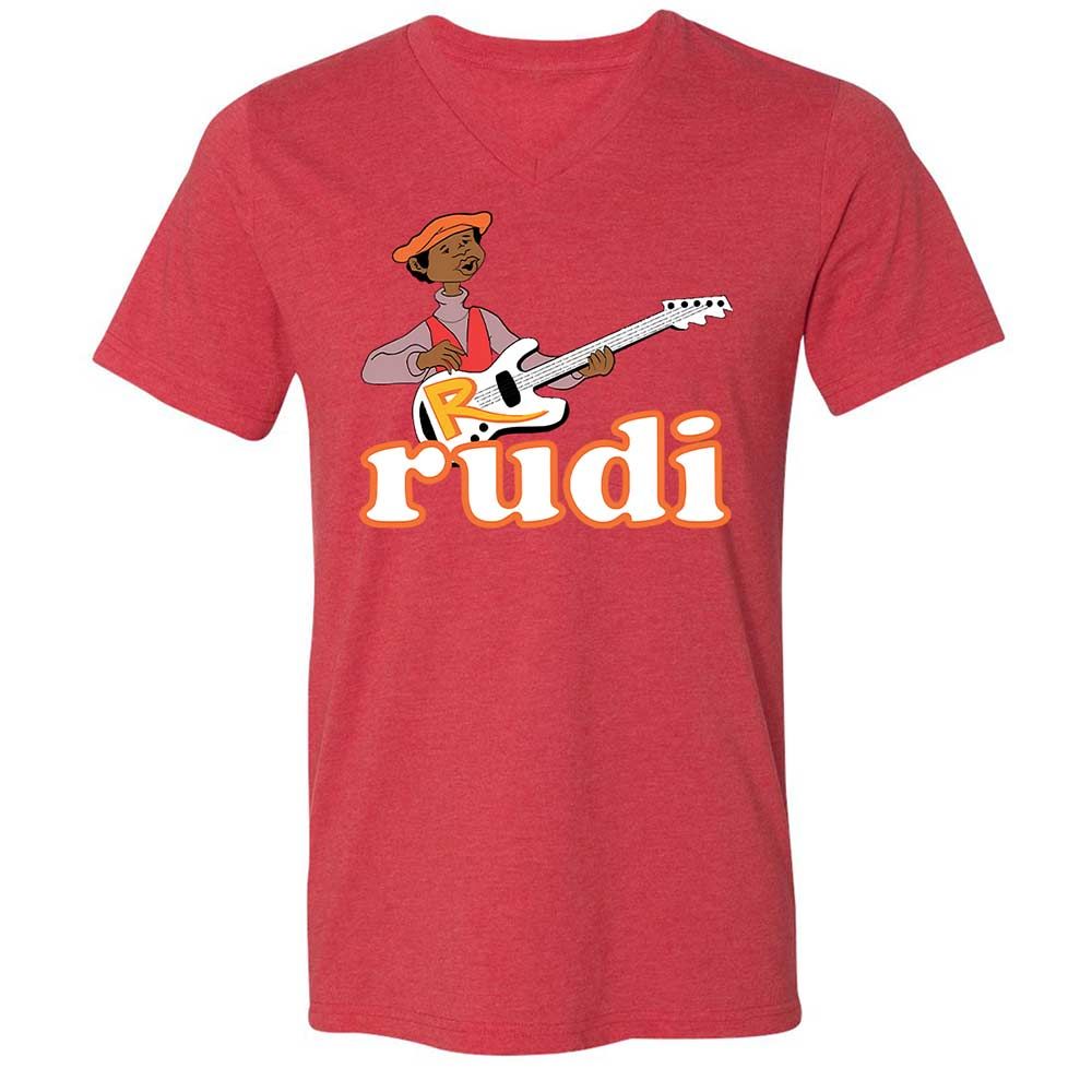 Unisex V-Neck T-Shirt - 2KBSVMNV - Heather Red - 6