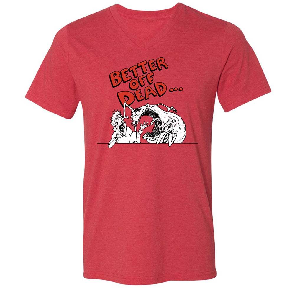 Unisex V-Neck T-Shirt - 48HJX2X5 - Heather Red - 6