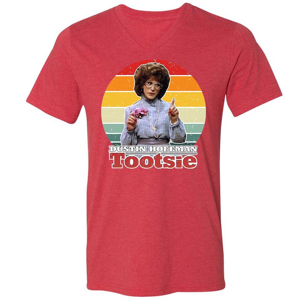 Unisex V-Neck T-Shirt - NCAGKSYR - Heather Red - 6