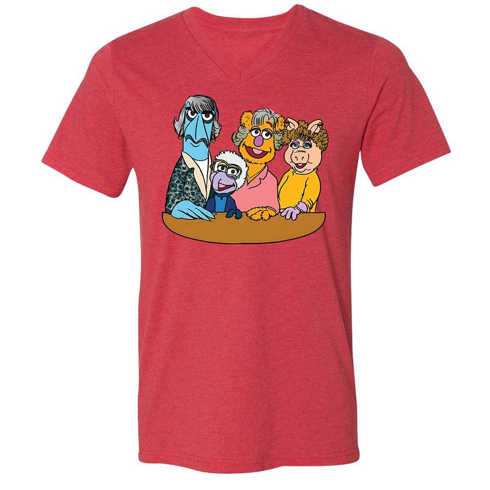 Unisex V-Neck T-Shirt - 8N91VZ57 - Heather Red - 6