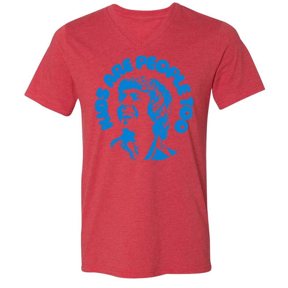 Unisex V-Neck T-Shirt - GEME3SJ5 - Heather Red - 6