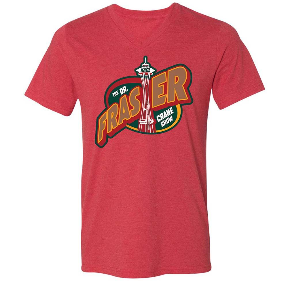 Unisex V-Neck T-Shirt - MYVCWDTS - Heather Red - 6