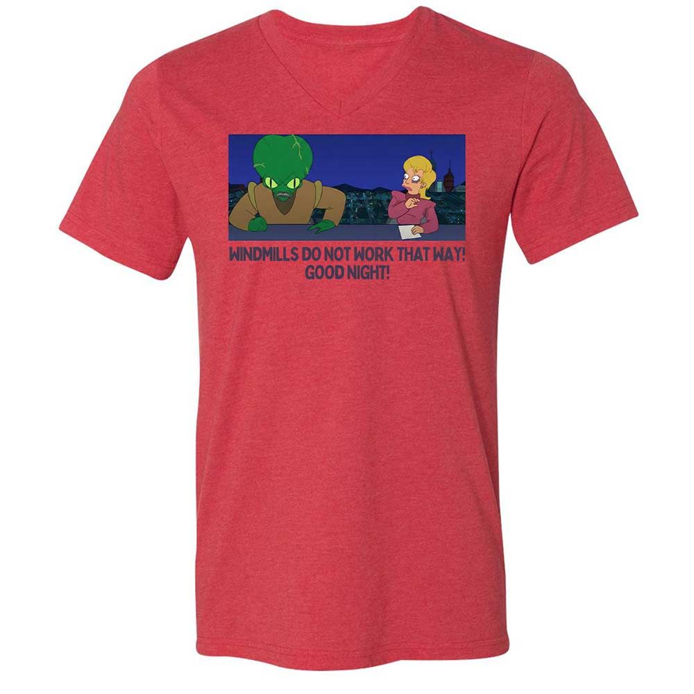 Unisex V-Neck T-Shirt - J9YV6QZ2 - Heather Red - 6
