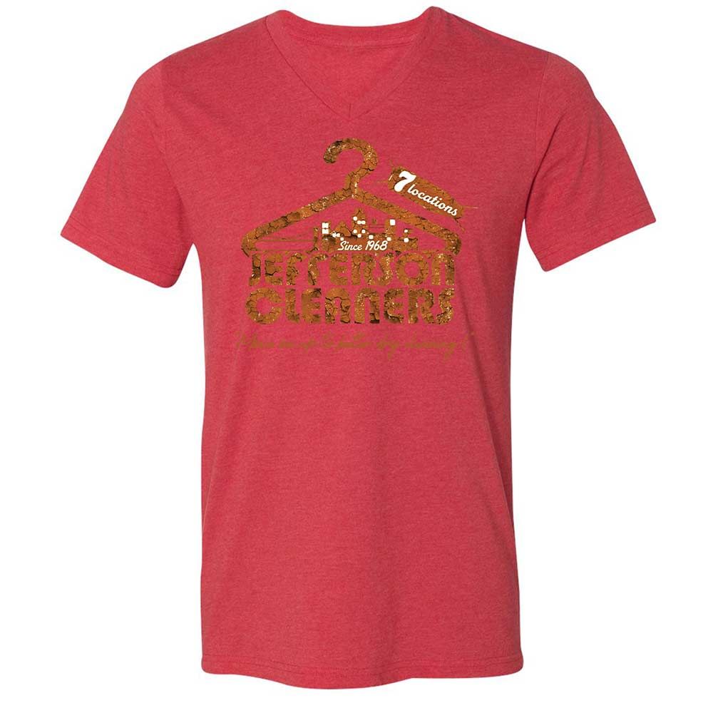 Unisex V-Neck T-Shirt - 5HHWKXP8 - Heather Red - 6