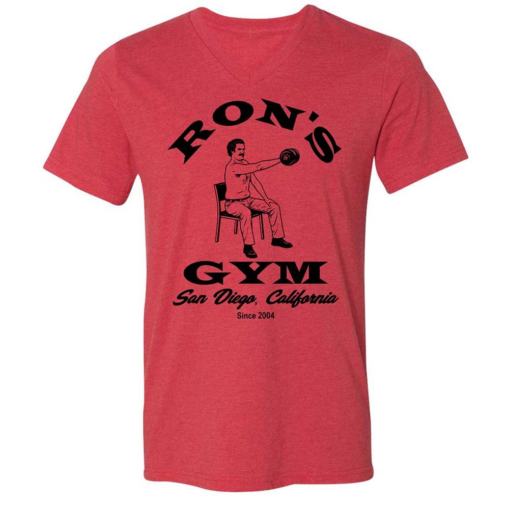 Unisex V-Neck T-Shirt - FQL6P728 - Heather Red - 6