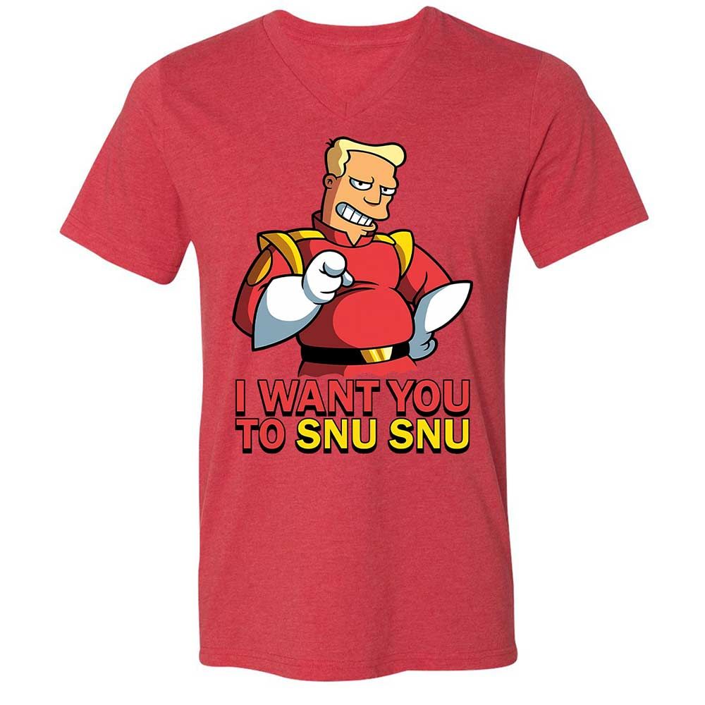 Unisex V-Neck T-Shirt - CKA7TG9V - Heather Red - 6