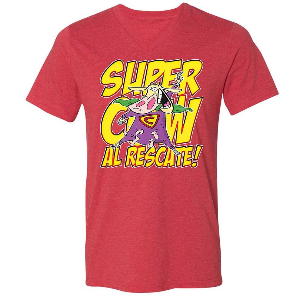 Unisex V-Neck T-Shirt - HLZNMXC3 - Heather Red - 6