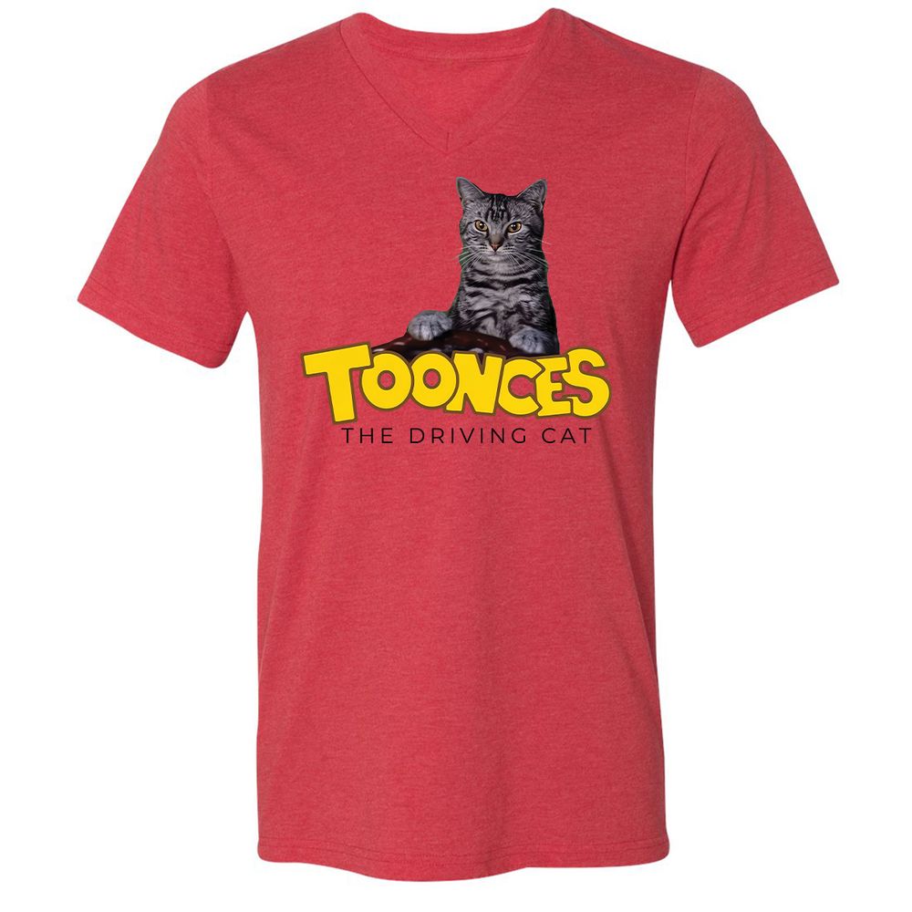 Unisex V-Neck T-Shirt - SN7WGWV3 - Heather Red - 6