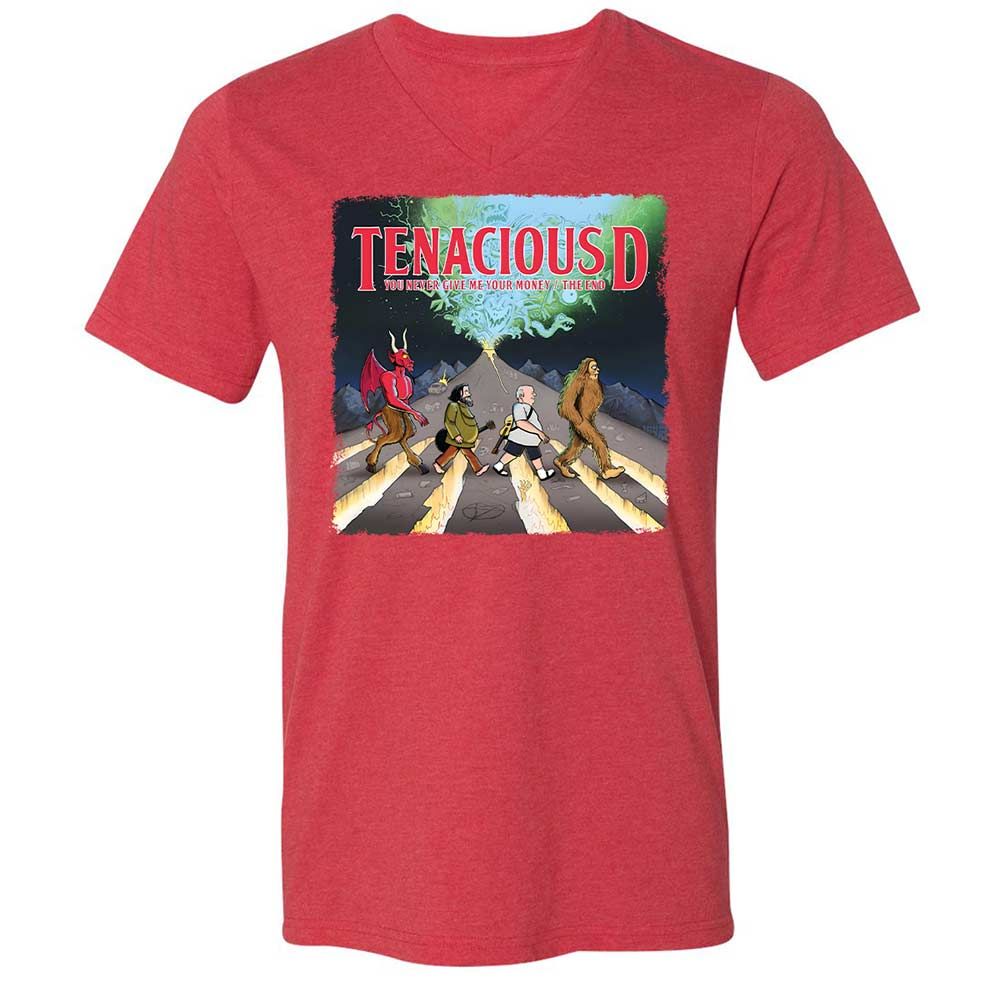 Unisex V-Neck T-Shirt - WTB8PQE3 - Heather Red - 6