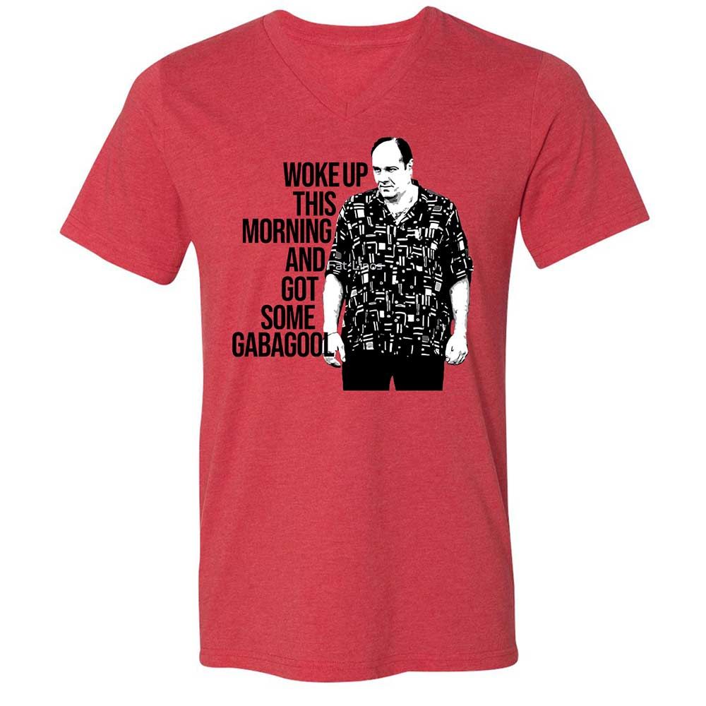 Unisex V-Neck T-Shirt - MNQF1C4G - Heather Red - 6