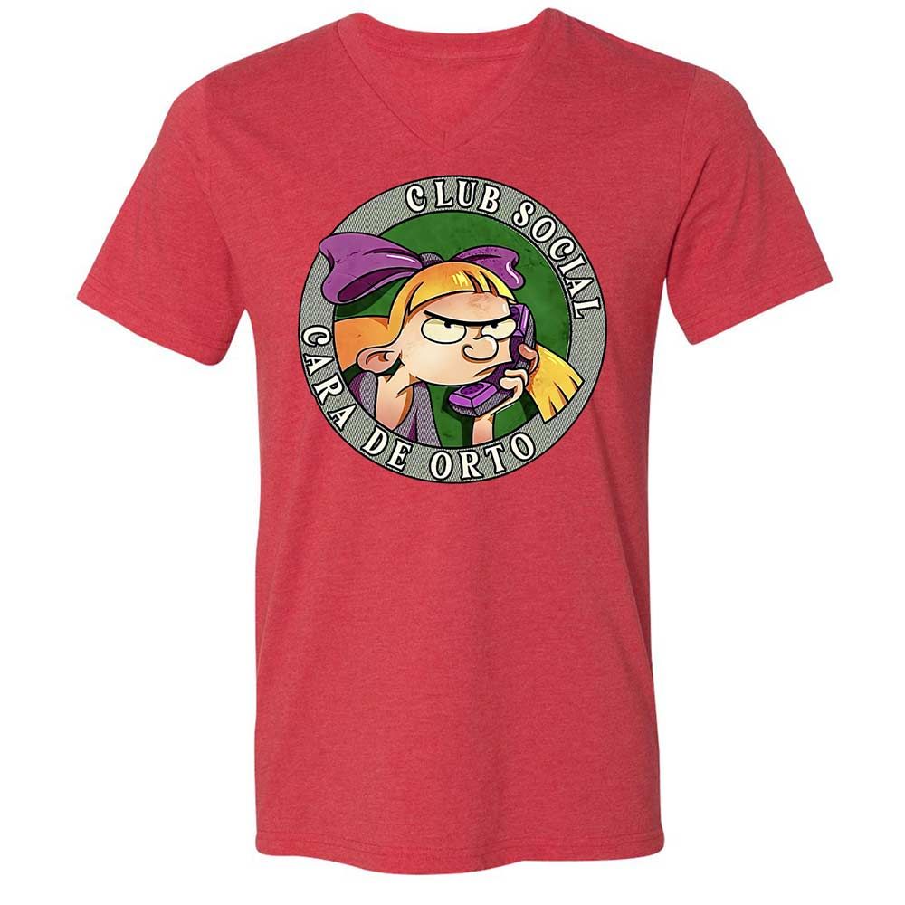 Unisex V-Neck T-Shirt - 359HZ5WF - Heather Red - 6