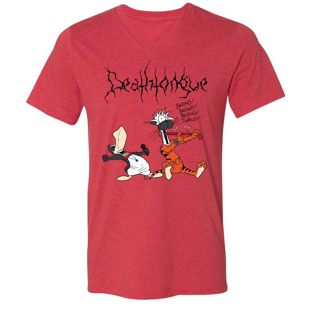Unisex V-Neck T-Shirt - BV5STU4C - Heather Red - 6