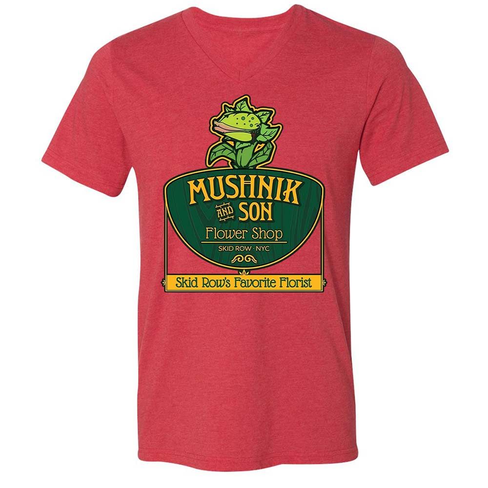 Unisex V-Neck T-Shirt - 9QDJFT3P - Heather Red - 6