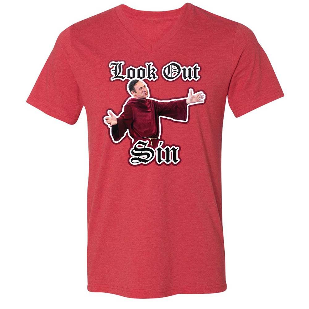 Unisex V-Neck T-Shirt - 779LZF8Z - Heather Red - 6