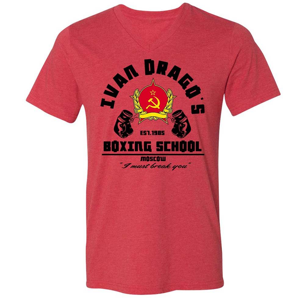 Unisex V-Neck T-Shirt - X71SPMUC - Heather Red - 6