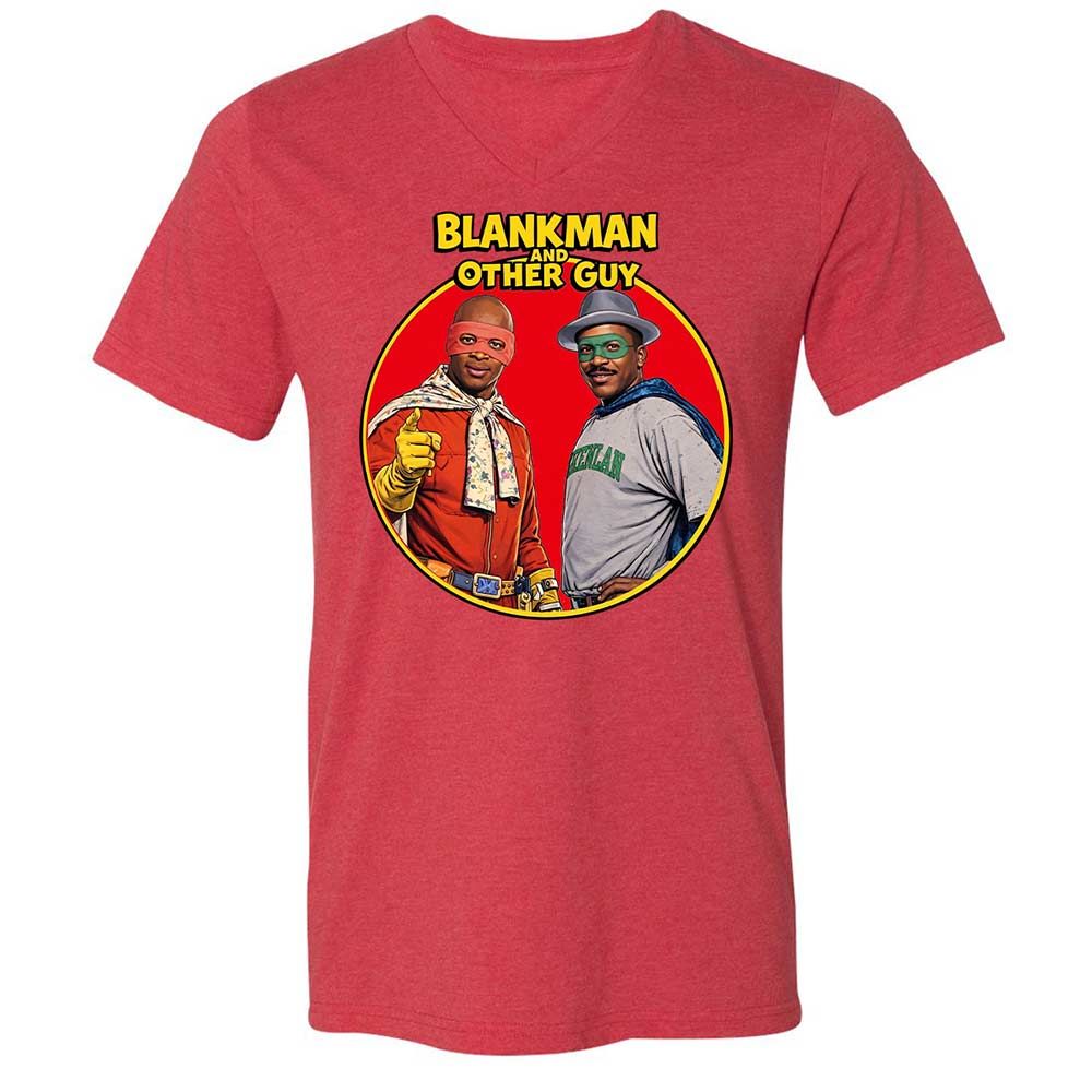 Unisex V-Neck T-Shirt - CWYR5D1M - Heather Red - 6