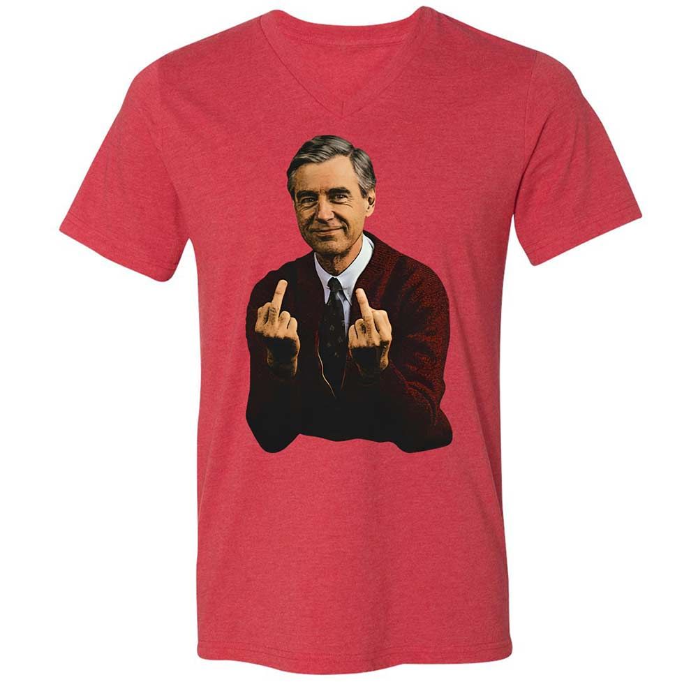 Unisex V-Neck T-Shirt - G3HW4X8U - Heather Red - 6