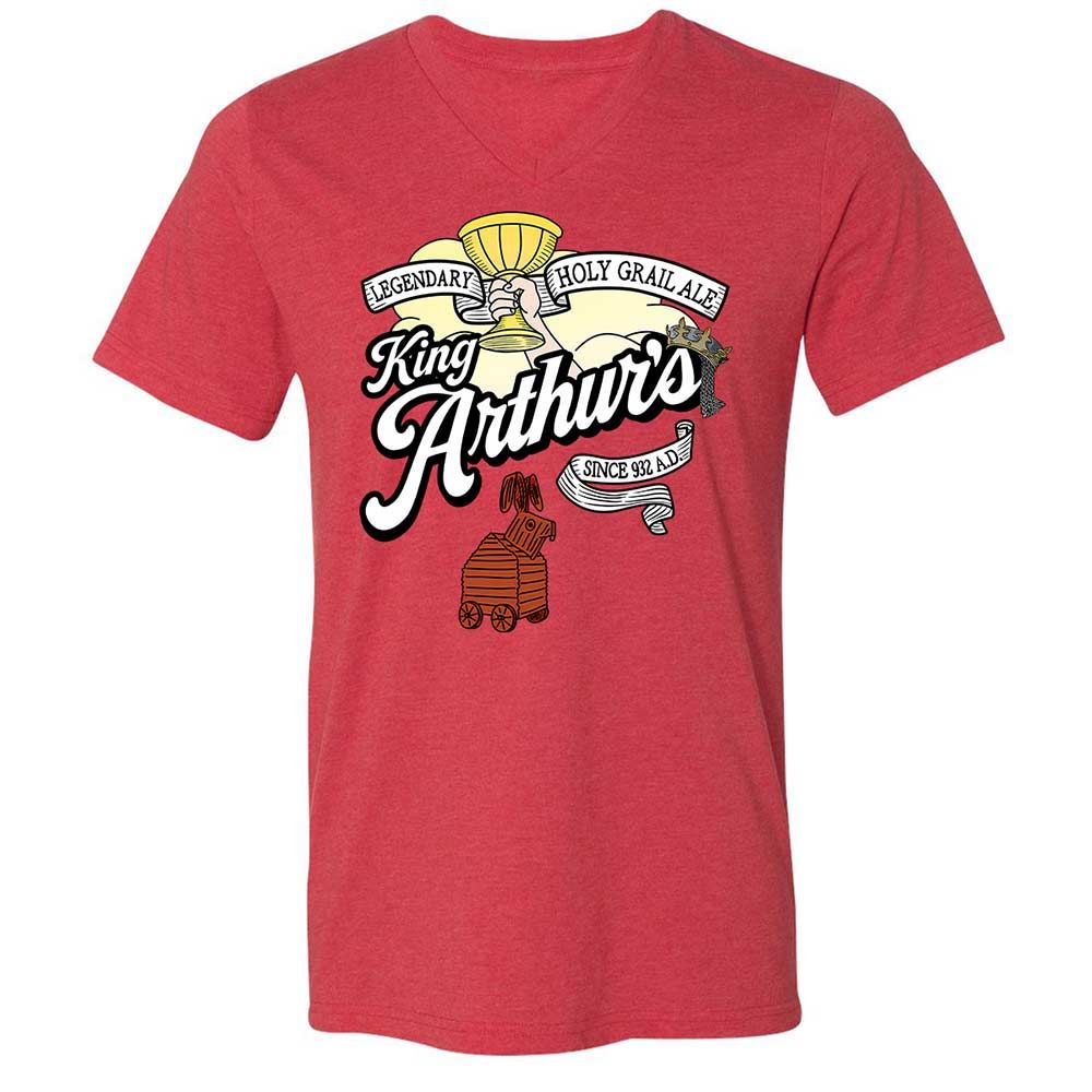 Unisex V-Neck T-Shirt - L9RJ9SG1 - Heather Red - 6