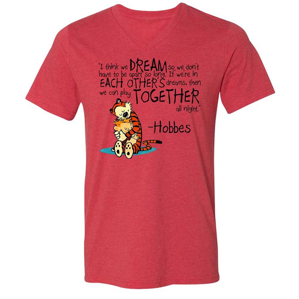 Calvin Hobbes Dreams - Heather Red - 6