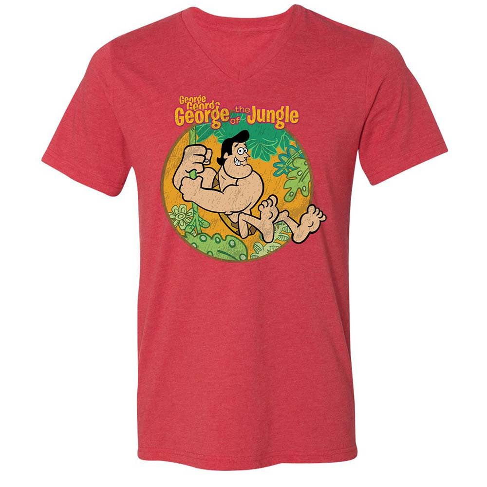 Unisex V-Neck T-Shirt - CK6KDF6D - Heather Red - 6