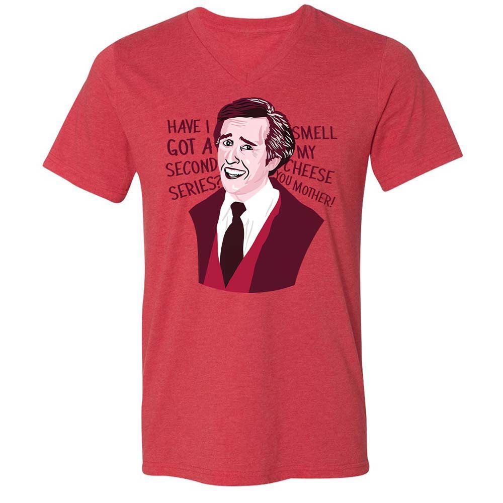 Unisex V-Neck T-Shirt - TTN1YEZG - Heather Red - 6