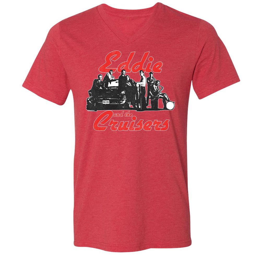 Unisex V-Neck T-Shirt - 3EGSKNKS - Heather Red - 6
