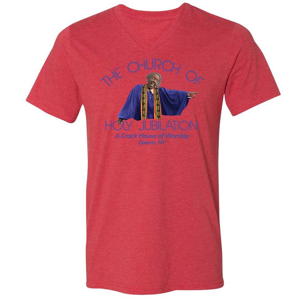 Unisex V-Neck T-Shirt - WQ3DNRZ3 - Heather Red - 6