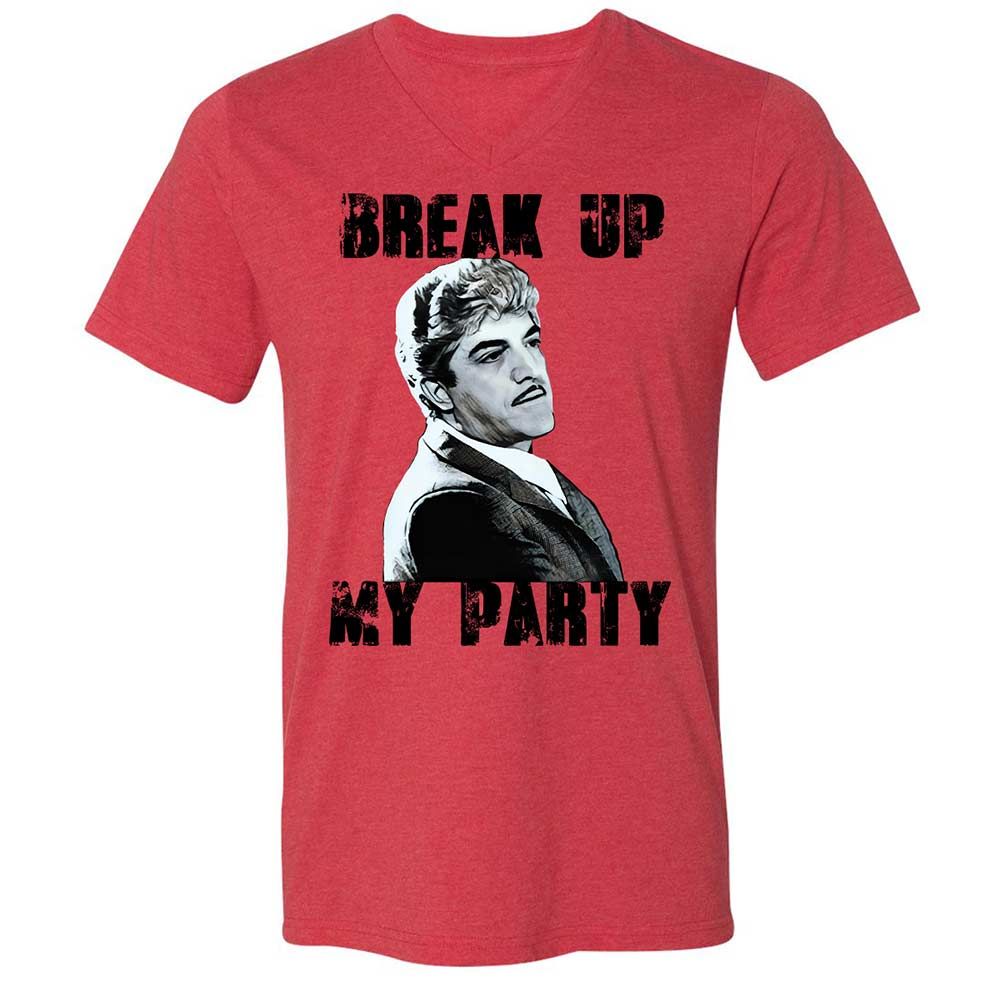 Unisex V-Neck T-Shirt - C1PTR55T - Heather Red - 6