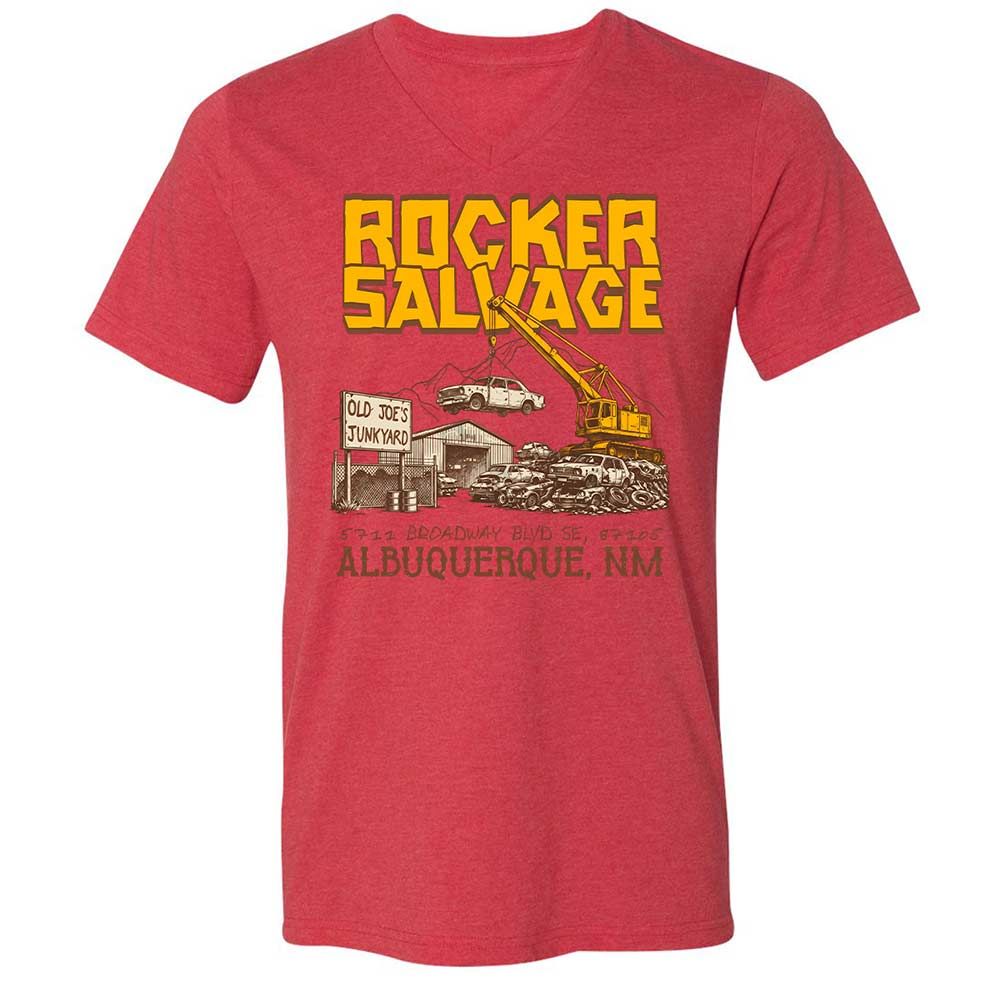 Unisex V-Neck T-Shirt - SW93D7BT - Heather Red - 6