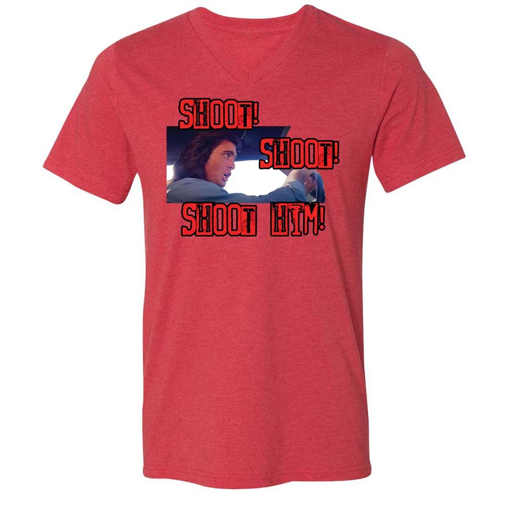 Unisex V-Neck T-Shirt - V51U6G3Y - Heather Red - 6