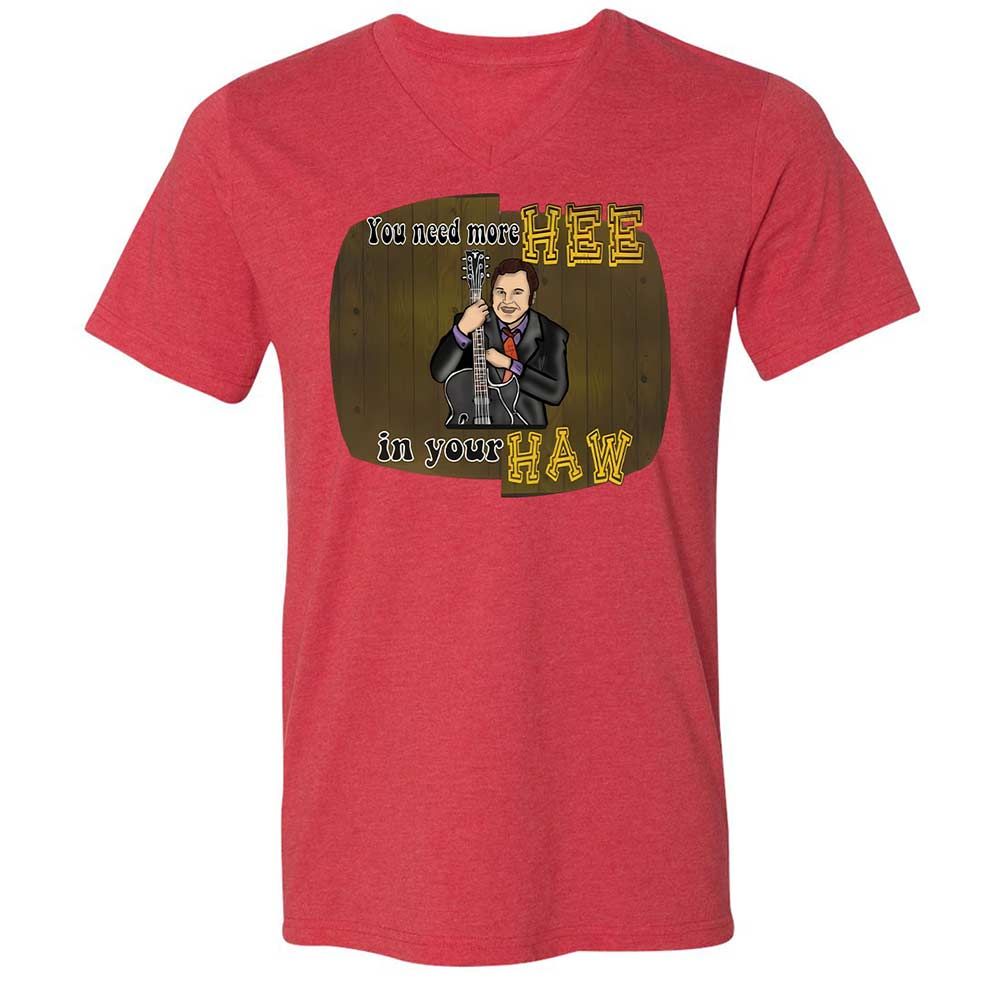 Unisex V-Neck T-Shirt - 3YR5NY3S - Heather Red - 6