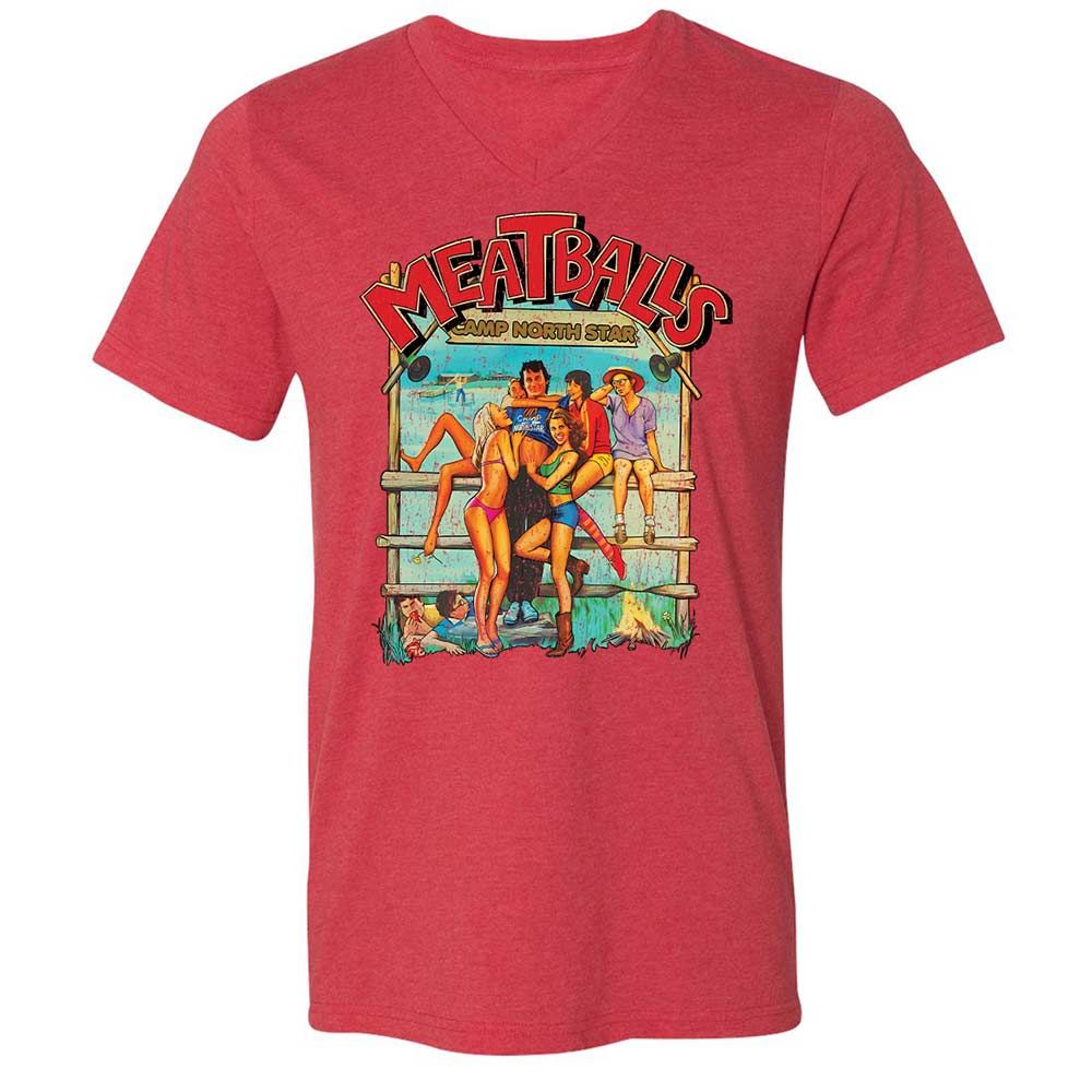 Unisex V-Neck T-Shirt - 9E9DV8KJ - Heather Red - 6