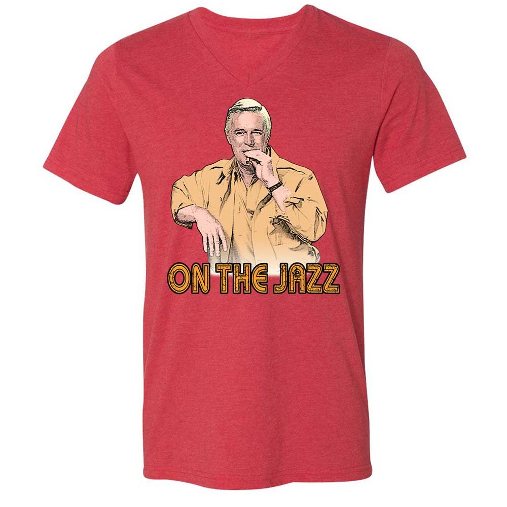 Unisex V-Neck T-Shirt - ZB25GMHY - Heather Red - 6