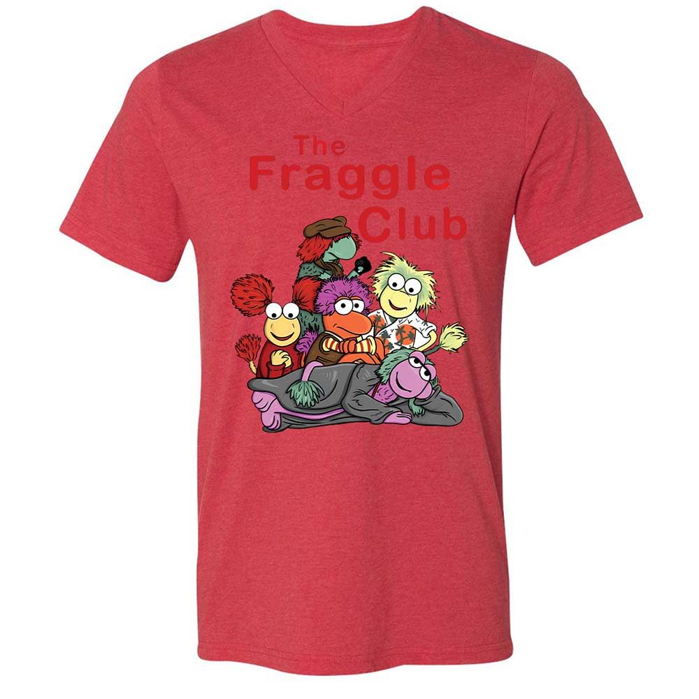 Unisex V-Neck T-Shirt - VETTD6V9 - Heather Red - 6
