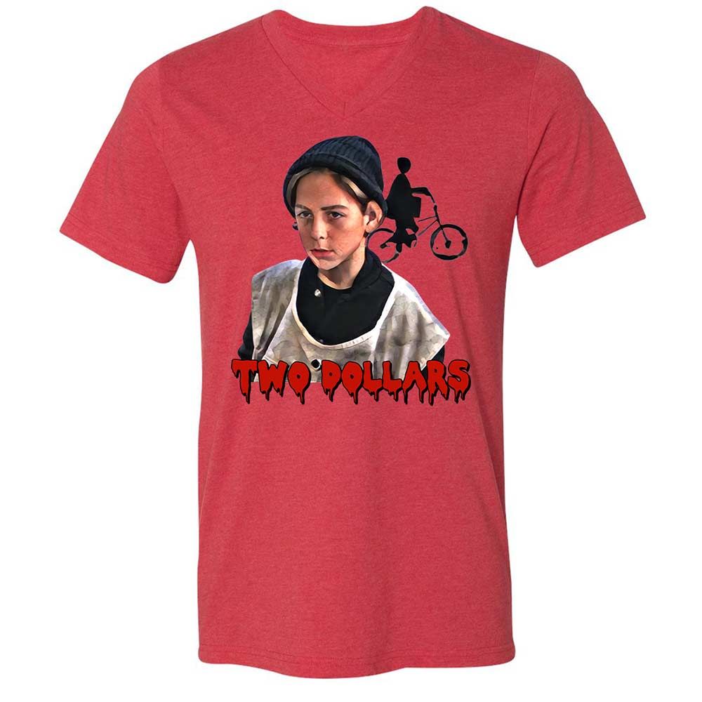 Unisex V-Neck T-Shirt - Z2UPECGS - Heather Red - 6