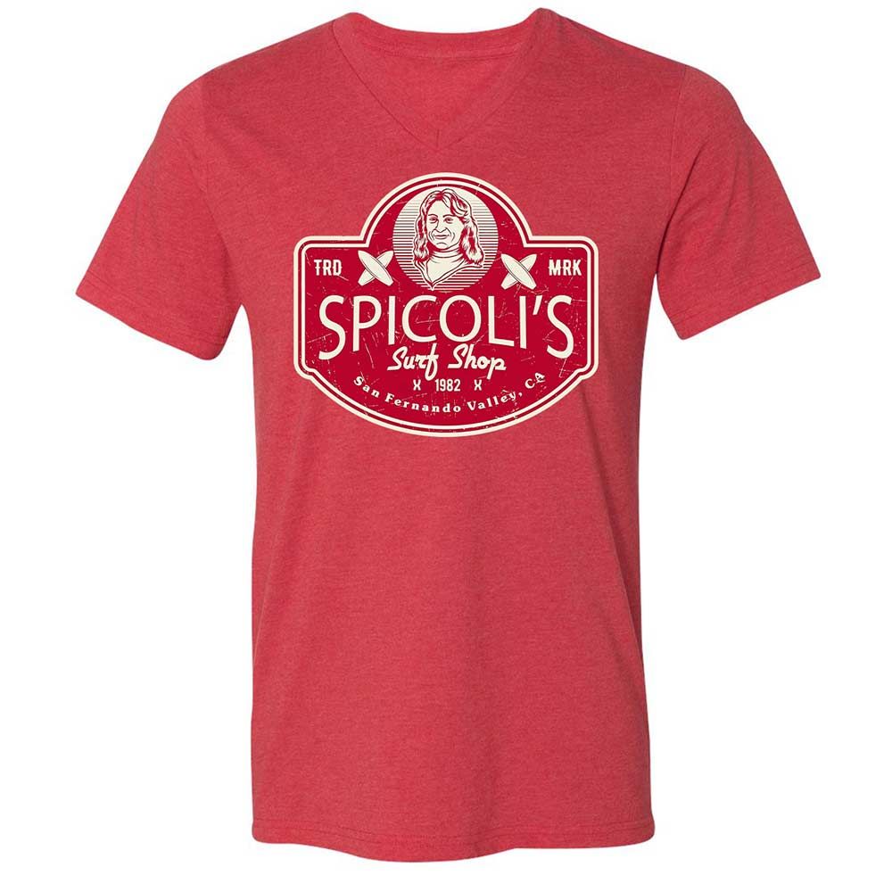 Unisex V-Neck T-Shirt - 4MSCTSRV - Heather Red - 6