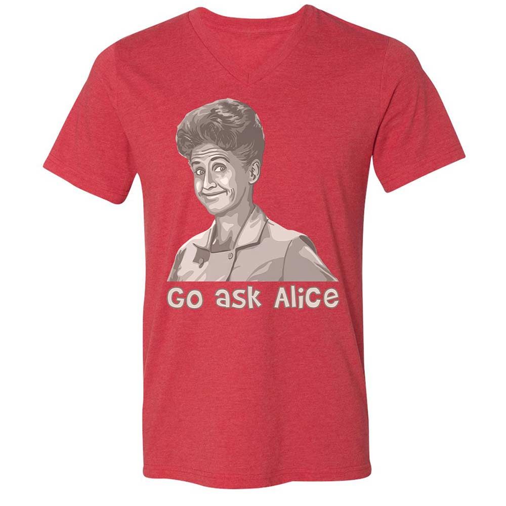 Unisex V-Neck T-Shirt - 23579J1Q - Heather Red - 6