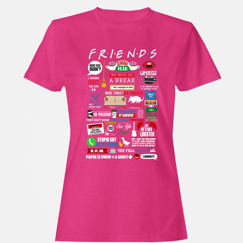 Women's T-Shirt - YC4DHBQ7 - Heliconia - 6