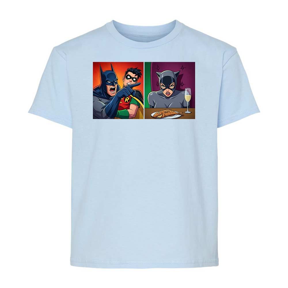 Bat Yelling at Catwoman - Light Blue - 6