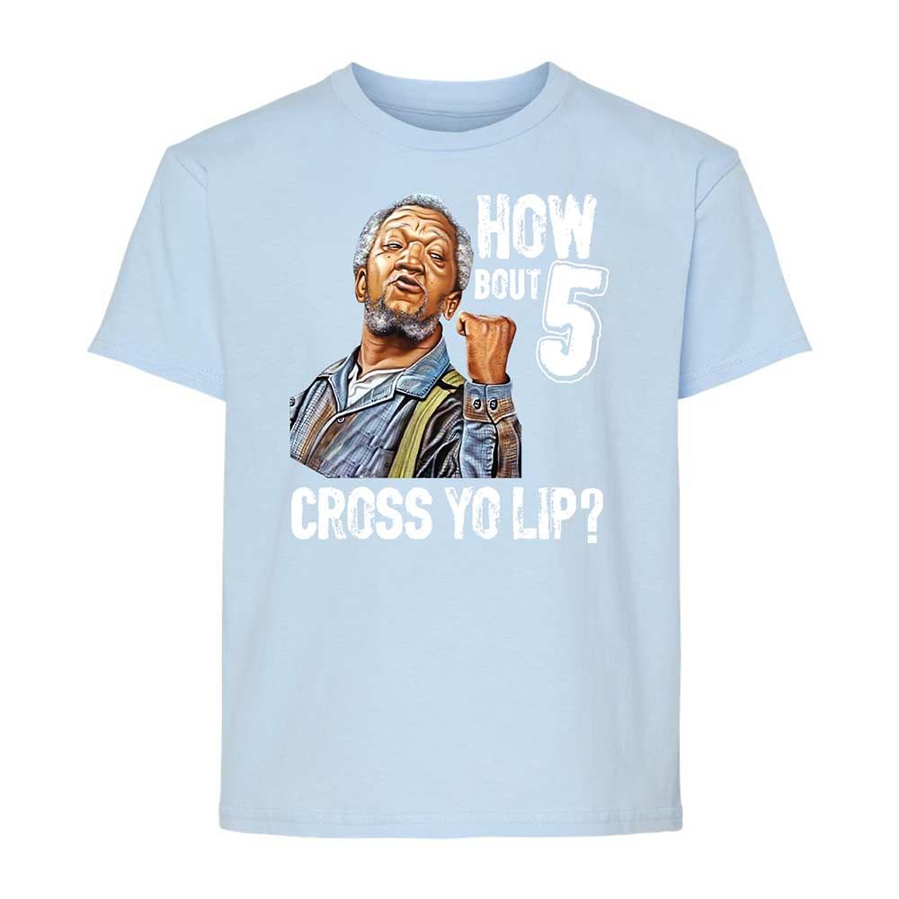 How bout 5 cross yo lip - Light Blue - 6