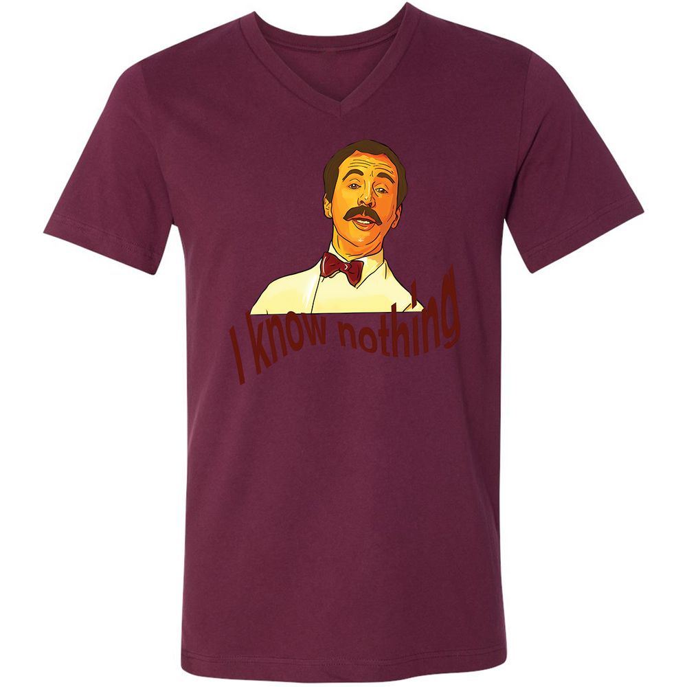 Unisex V-Neck T-Shirt - 5XT7LGE1 - Maroon - 6
